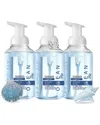 Lovery Set Of 3 Foaming Hand Soaps In Ocean Bliss With Moisturizing Aloe Vera In Blue