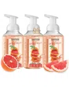 Lovery Set Of 3 Foaming Hand Soaps In Pink Grapefruit, Moisturizing Aloe Vera In Pink