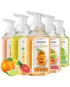 Lovery Set Of 5 Foaming Hand Soaps In Citrus Scents, Moisturizing Hand Wash In Multi