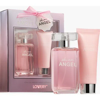 Lovery Shine Angel Perfume And Lotion Gift Set In Light Pink/silver