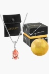 Lovery Sterling Silver Necklace With Pouch, Bath Bomb & Gift Box In Peach Tear Drop