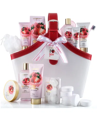 Lovery Strawberry-milk Home Spa Gift Set In White