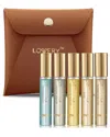 Lovery Travel Cologne Spray For Men, 5pc Woodsy Scented Mini Body Perfumes With Pouch In Brown