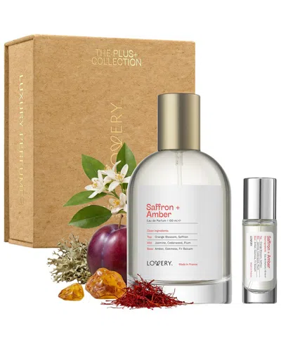 Lovery Unisex 3.72oz Plus Saffron + Amber Edp 2pc Gift In Transparent