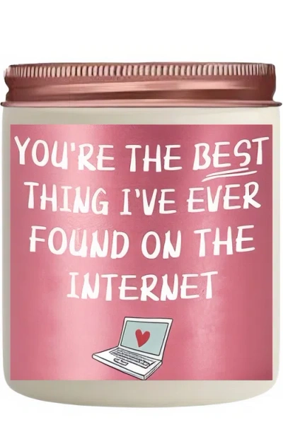 Lovery Valentines 10oz Vanilla Scented Soy Wax Candle In Pink