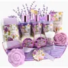 Lovery Vanilla Lavender Bath And Body Gift Basket In Purple