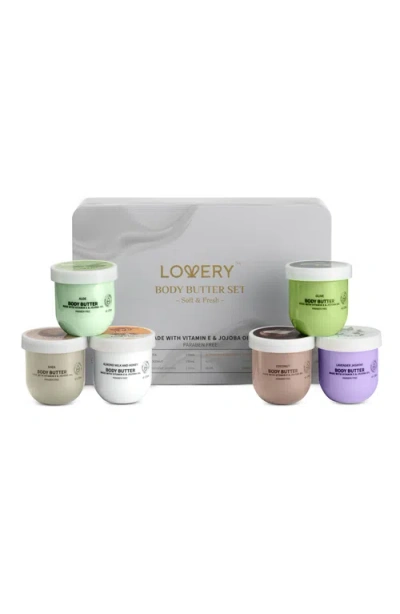 Lovery Whipped Body Butter 6-piece Set In White/gold