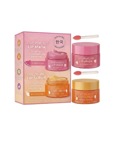 Lovery Women's Korean Skincare Lip Care Duo Set - Mango Vanilla Exfoliating Lip Scrub & Watermelon O In Multi