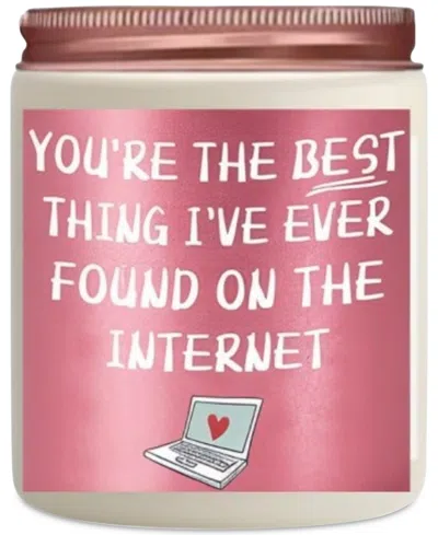 Lovery "you're The Best" Vanilla Scented Soy Wax Candle, 10 Oz. In Transparent