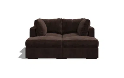 Lovesac 4 Seats (2 Deep) + 4 Sides Sactional In Brown