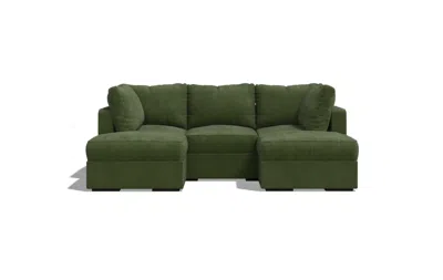 Lovesac 5 Seats (1 Deep) + 5 Sides (1 Deep) Sactional In Green