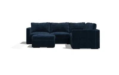 Lovesac 6 Seats (1 Deep) + 8 Sides (1 Deep) Sactional In Blue
