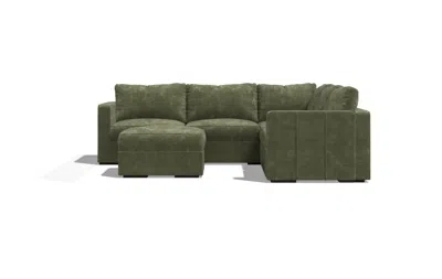 Lovesac 6 Seats (1 Deep) + 8 Sides (1 Deep) Sactional In Green