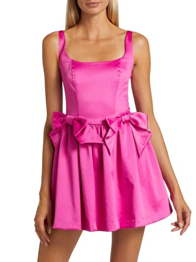 Loveshack Fancy Women's Bayer Bow-detailed A-line Minidress In Pink