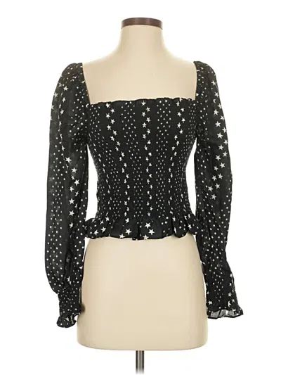 Pre-owned Loveshackfancy 3/4 Sleeve Blouse In Black