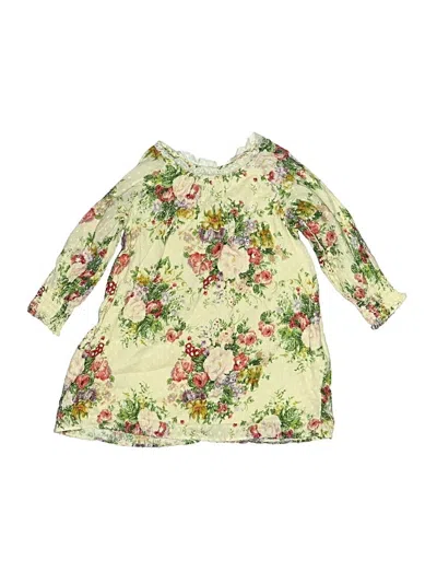 Pre-owned Loveshackfancy Kids' 3/4 Sleeve Blouse In Green