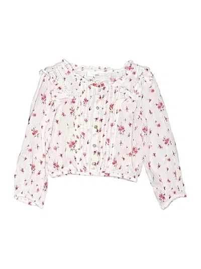 Pre-owned Loveshackfancy Kids' 3/4 Sleeve Blouse In Ivory