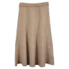 Loveshackfancy A-line Skirt In Beige Wool In Beige