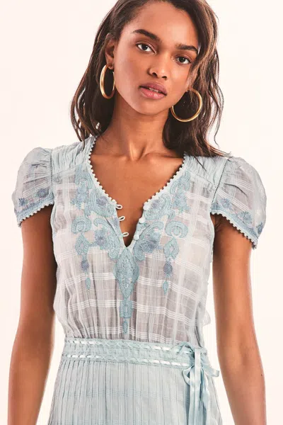 Loveshackfancy Abelina Dress Serenity Sky In Multi