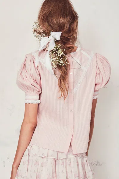 Loveshackfancy Addie Top Pearly Pink