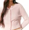 Loveshackfancy Adeanne Cardigan In Pale Pink In Multi