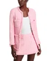 Loveshackfancy Adrina Sequin Tweed Jacket In Pink Spritz