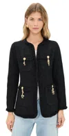 Loveshackfancy Adrina Jacket Black In Black
