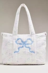 Loveshackfancy Aja Patterned Tote Bag In White