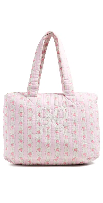 Loveshackfancy Aja Tote Bag Lady Blossom In Pink