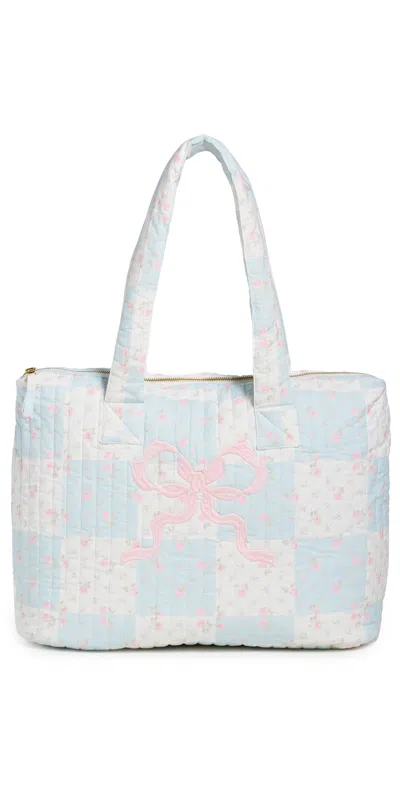 Loveshackfancy Aja Weekender Bag Ivory Chapparal