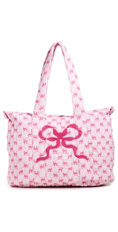 Loveshackfancy Aja Weekender Peppermint Pink