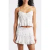 Loveshackfancy Aleni Lace Peplum Camisole In White