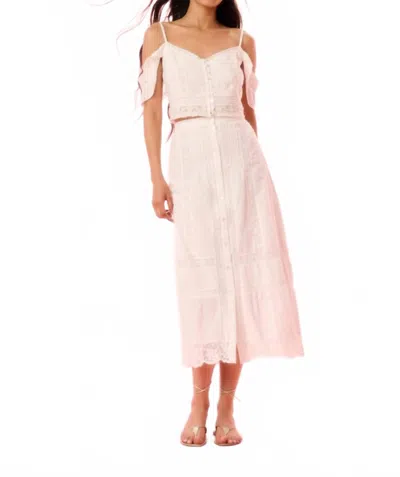 Loveshackfancy Alessia Skirt In Optic White In Pink