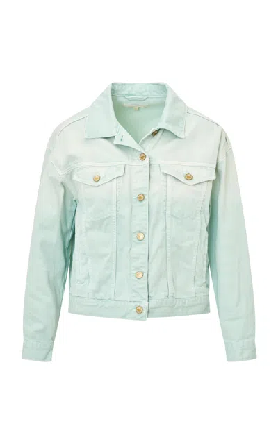 Loveshackfancy Alizbet Cotton Jacket In Blue