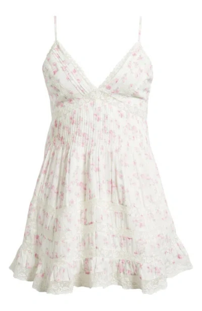 Loveshackfancy Alonna Floral Print Minidress In Multi