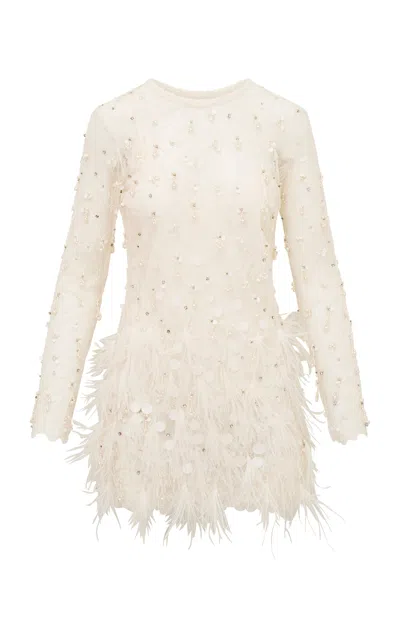 Loveshackfancy Alouetta Pearl Embellished Mini Dress