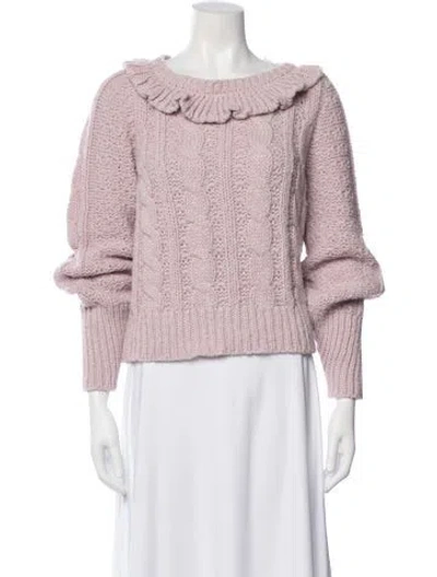 Pre-owned Loveshackfancy Alpaca Crew Neck Sweater