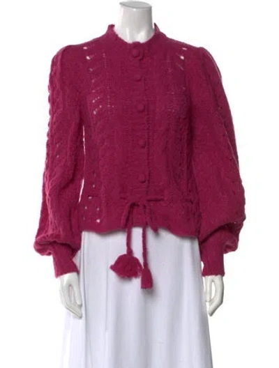 Pre-owned Loveshackfancy Alpaca Crew Neck Sweater In Pink