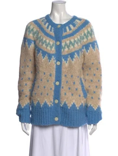 Pre-owned Loveshackfancy Alpaca Patterned Sweater