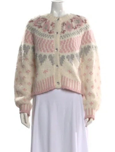 Pre-owned Loveshackfancy Alpaca Patterned Sweater In Multi