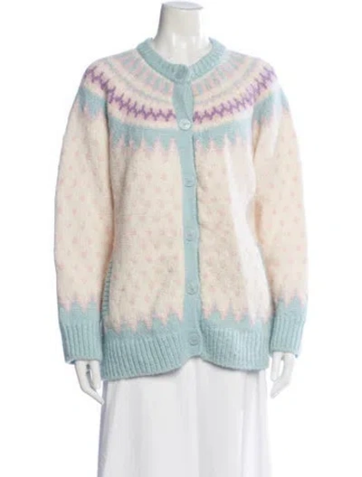 Pre-owned Loveshackfancy Alpaca Patterned Sweater In Neutrals