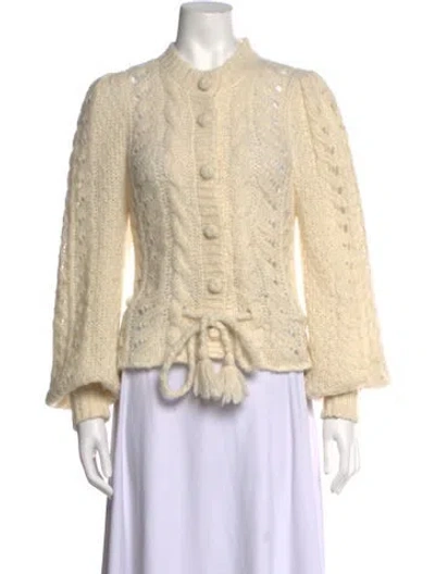 Pre-owned Loveshackfancy Alpaca Patterned Sweater In Neutrals