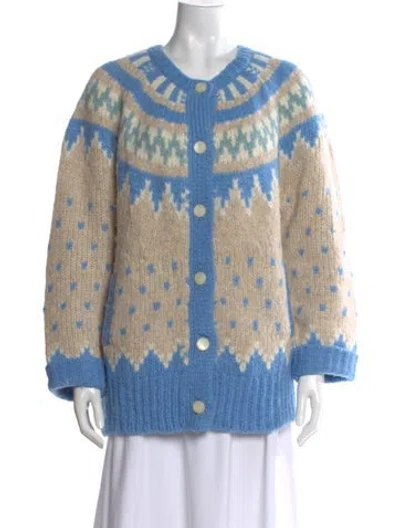 Pre-owned Loveshackfancy Alpaca Printed Sweater