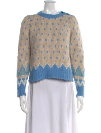 Pre-owned Loveshackfancy Alpaca Printed Sweater