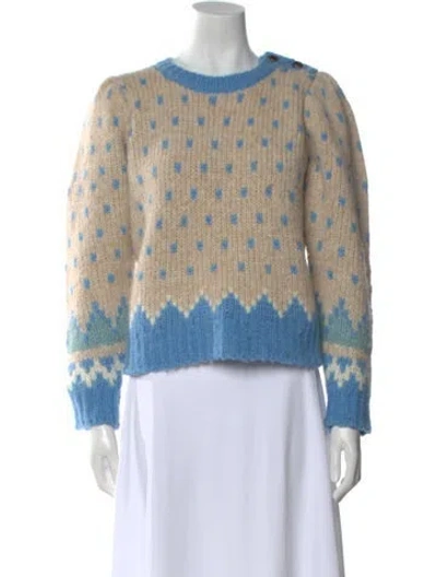 Pre-owned Loveshackfancy Alpaca Printed Sweater In Multi