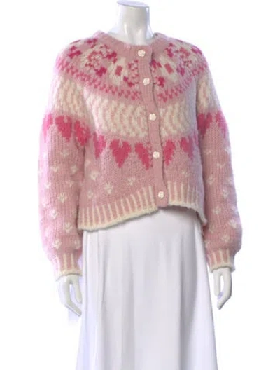 Pre-owned Loveshackfancy Alpaca Printed Sweater In Multi