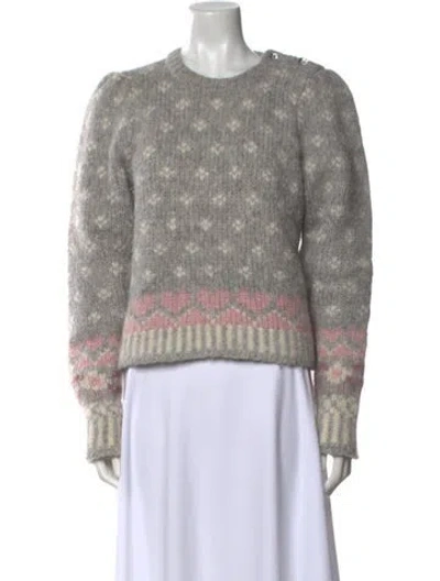Pre-owned Loveshackfancy Alpaca Printed Sweater In Multi