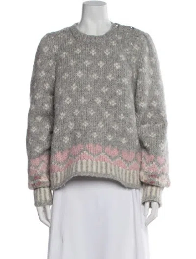 Pre-owned Loveshackfancy Alpaca Printed Sweater In Multi