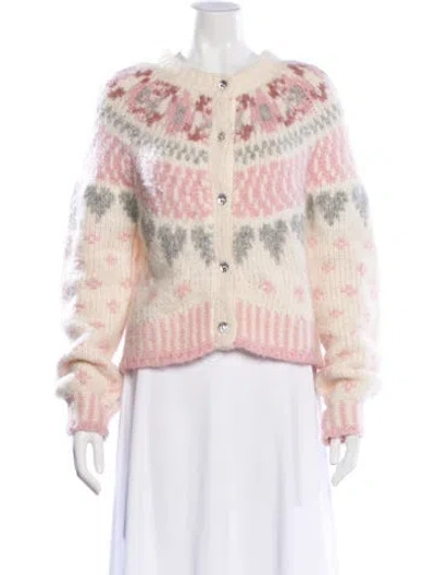 Pre-owned Loveshackfancy Alpaca Printed Sweater In Multi