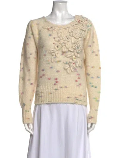 Pre-owned Loveshackfancy Alpaca Printed Sweater In Neutrals